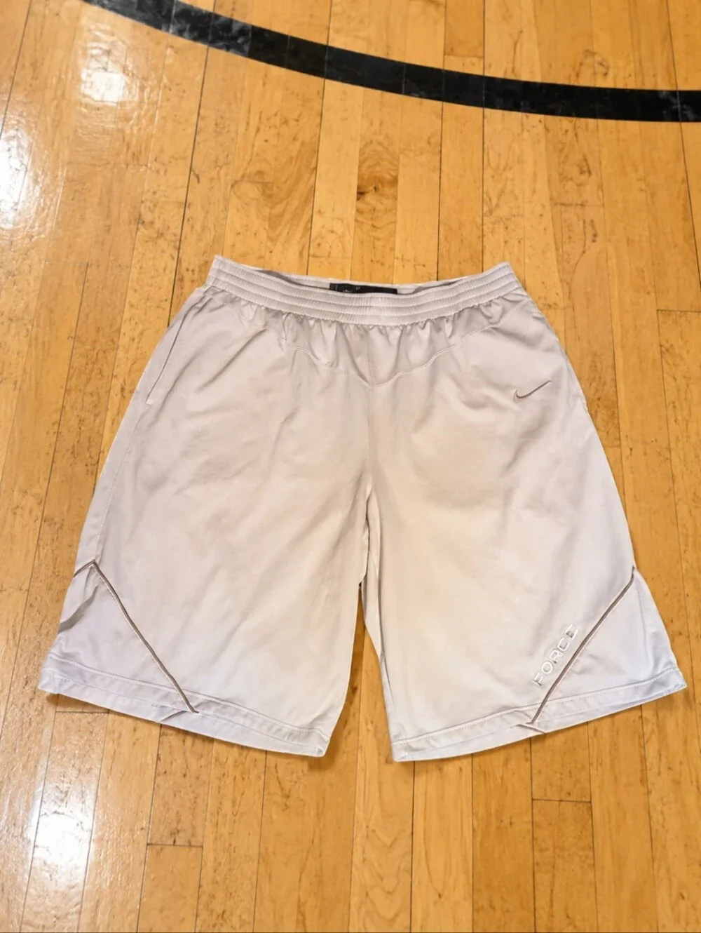 Vtg Nike Basketball force White bronze fit dry jersey mesh Active  Shorts Sz xxl