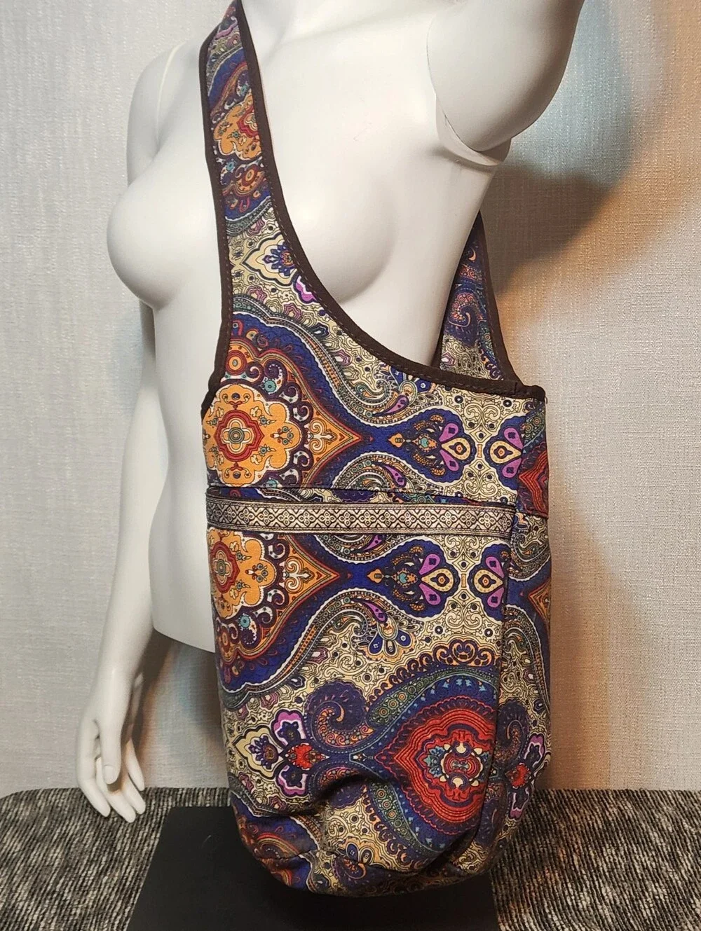 Ewedoos Yoga Mat Bag Outside Pocket Paisley Boho Carnival