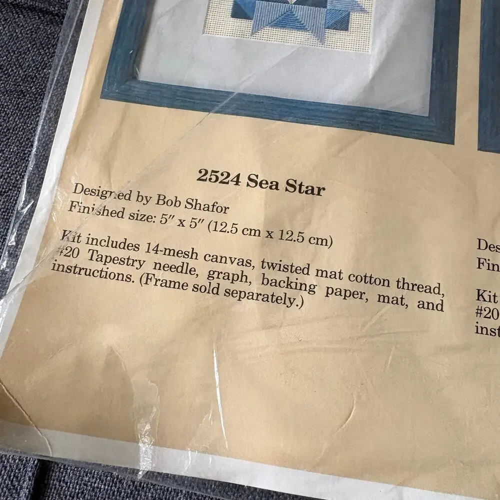 Vintage stamped needlepoint