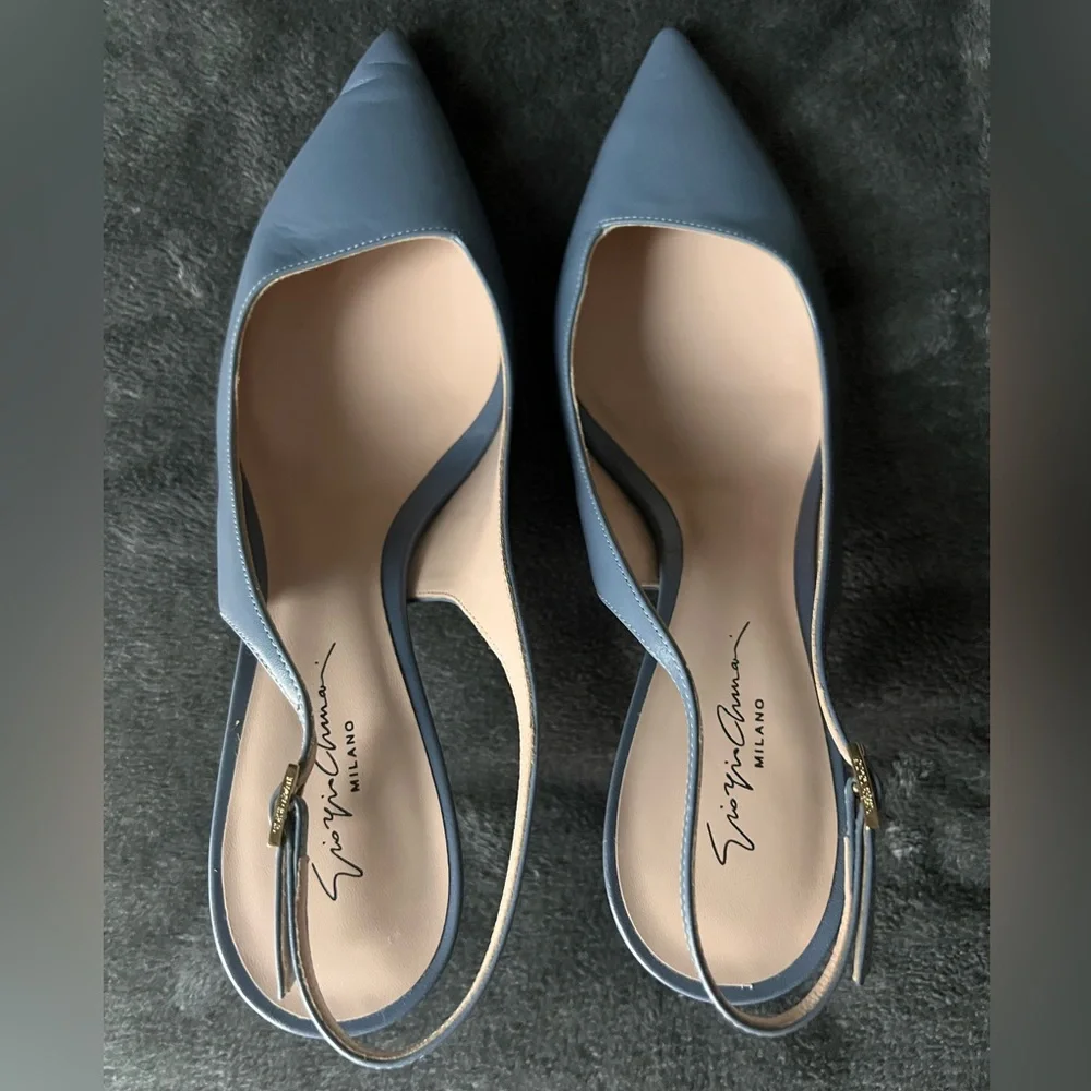 Giorgio Armani blue slingback heels reserved for Adriana