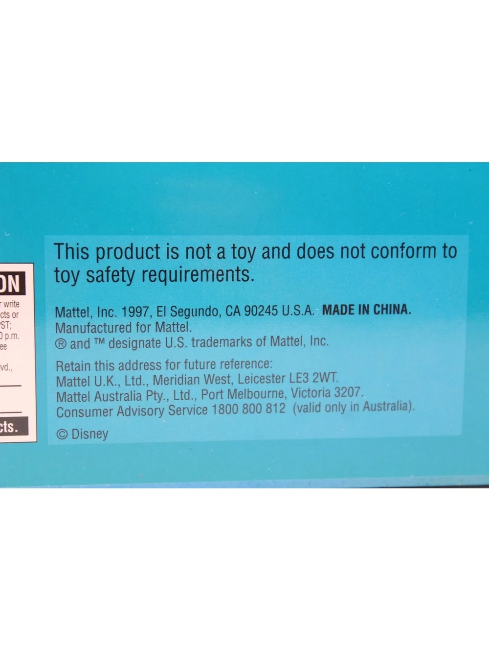 Mattel nrfb aqua