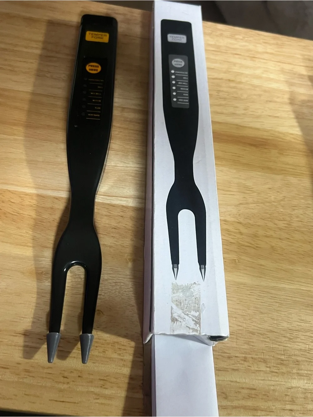 Black Electronic Metal Detector Fork - Portable