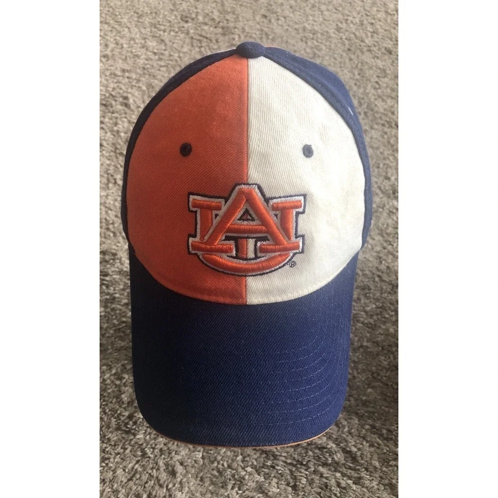 Vintage Auburn Tigers AU 90s Retro Orange Blue White Fitted 7 1/4 Zephyr Russia