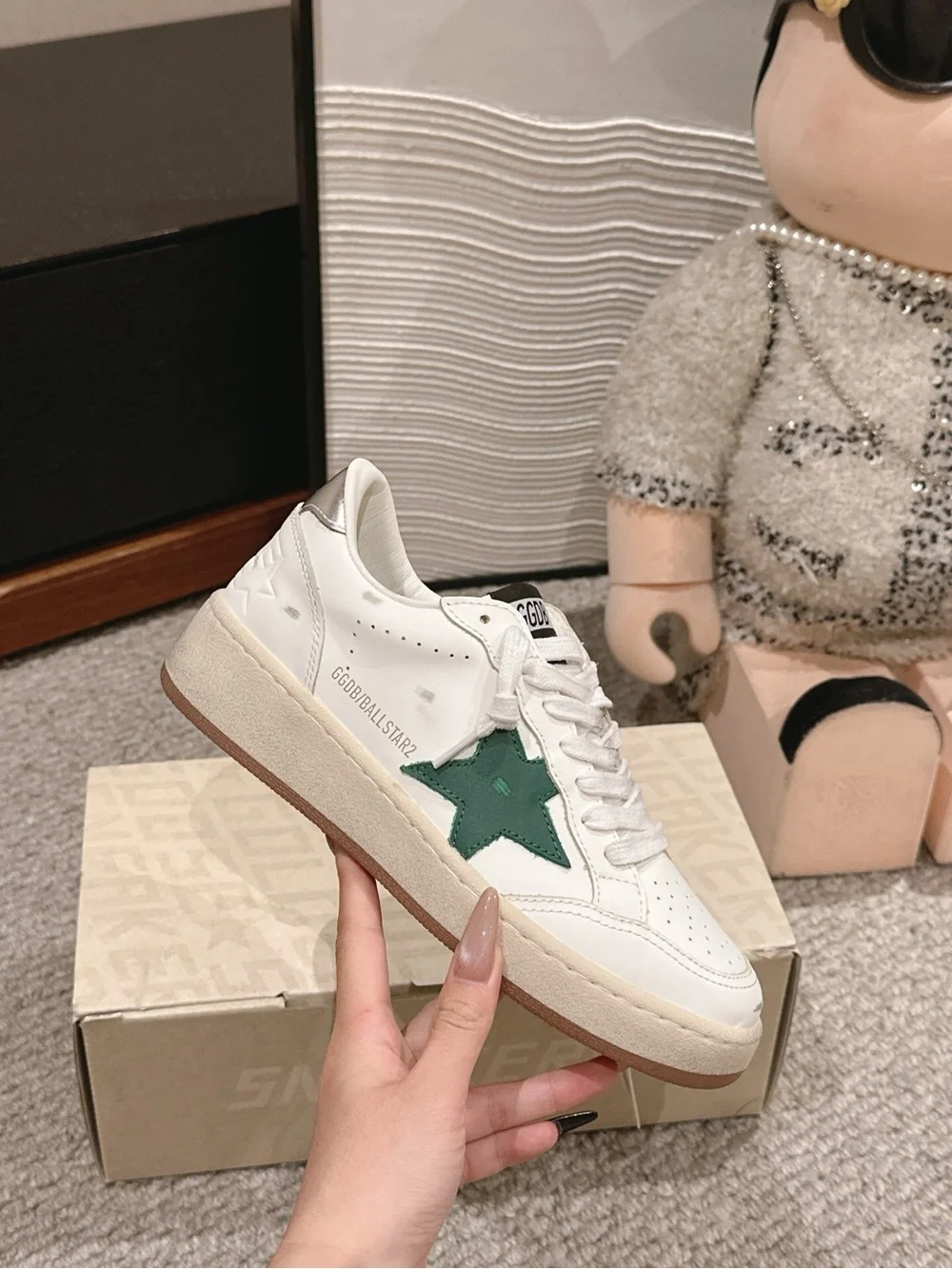 Golden Goose white leather