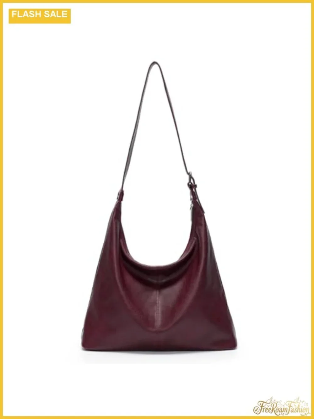 Large Vegan Leather Slouchy Hobo Bag Women Adjustable Strap Shoulder Work Purse
