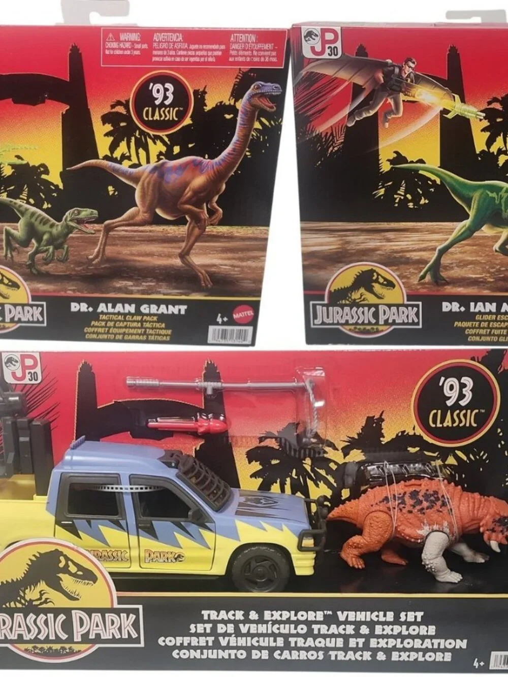 Lot of 3 Jurassic Park '93 Classic 30th Anniversary Sets