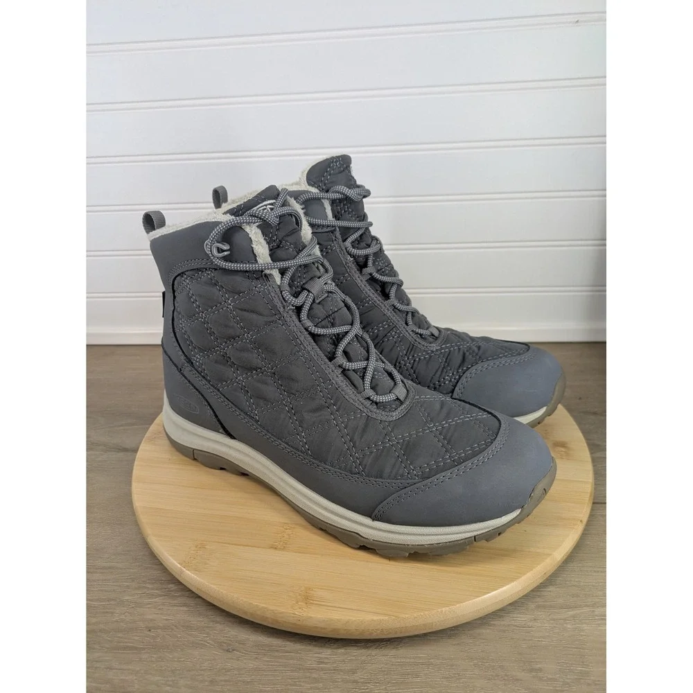 KEEN Terradora‎ II Waterproof Boots Women's 10.5 Gray Quilted Winter Thermal -25