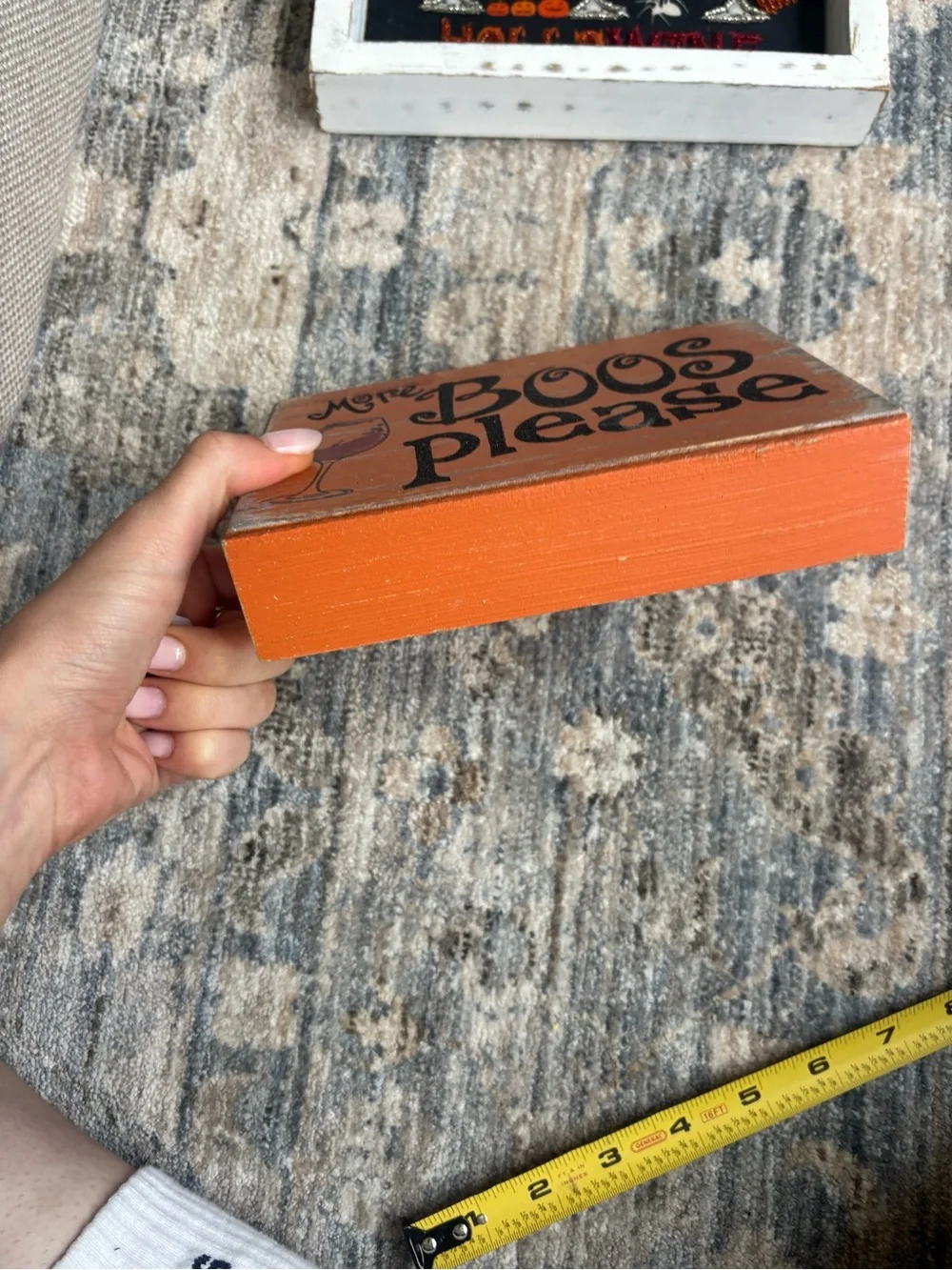 “More Boos Please” Halloween Wooden bar cart Sign