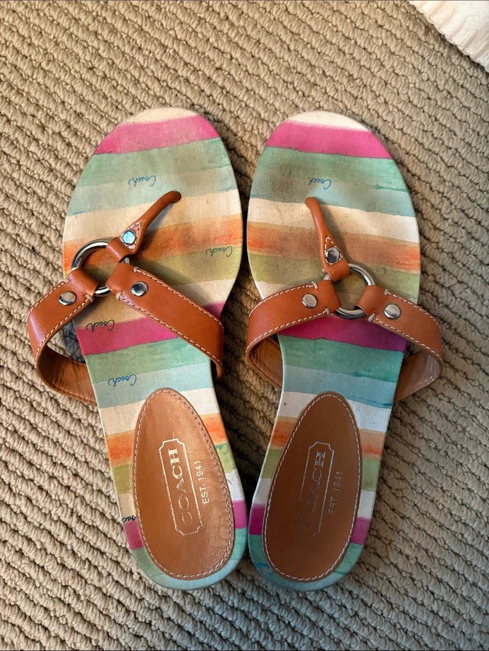 Coach sandals featuring