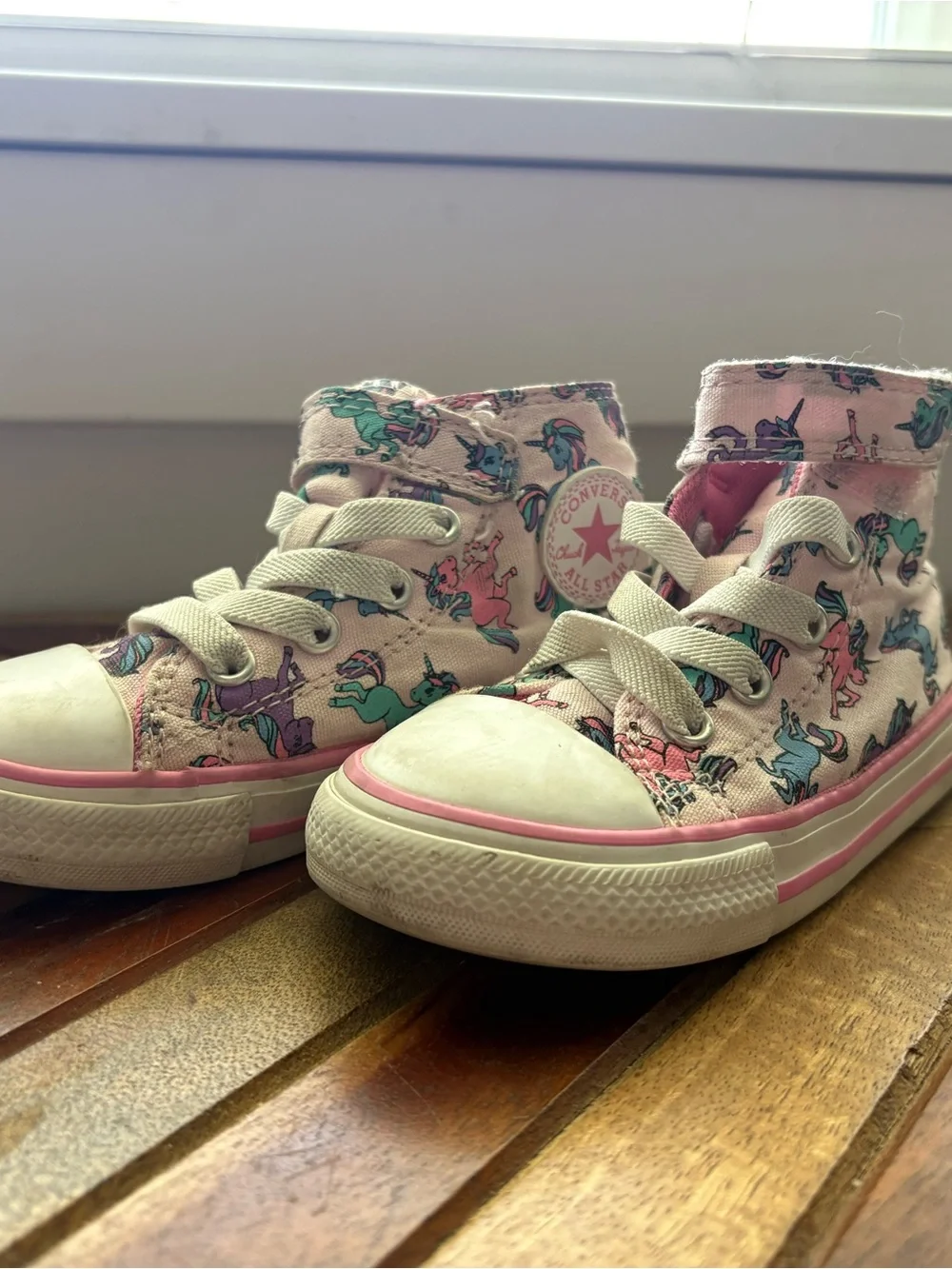 Converse Kids Pink Unicorn High-Top Sneakers