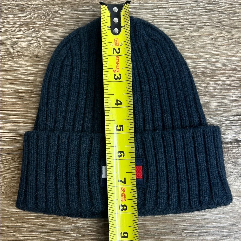 💙 Tommy Hilfiger Navy Blue Ribbed Knit Beanie | One Size