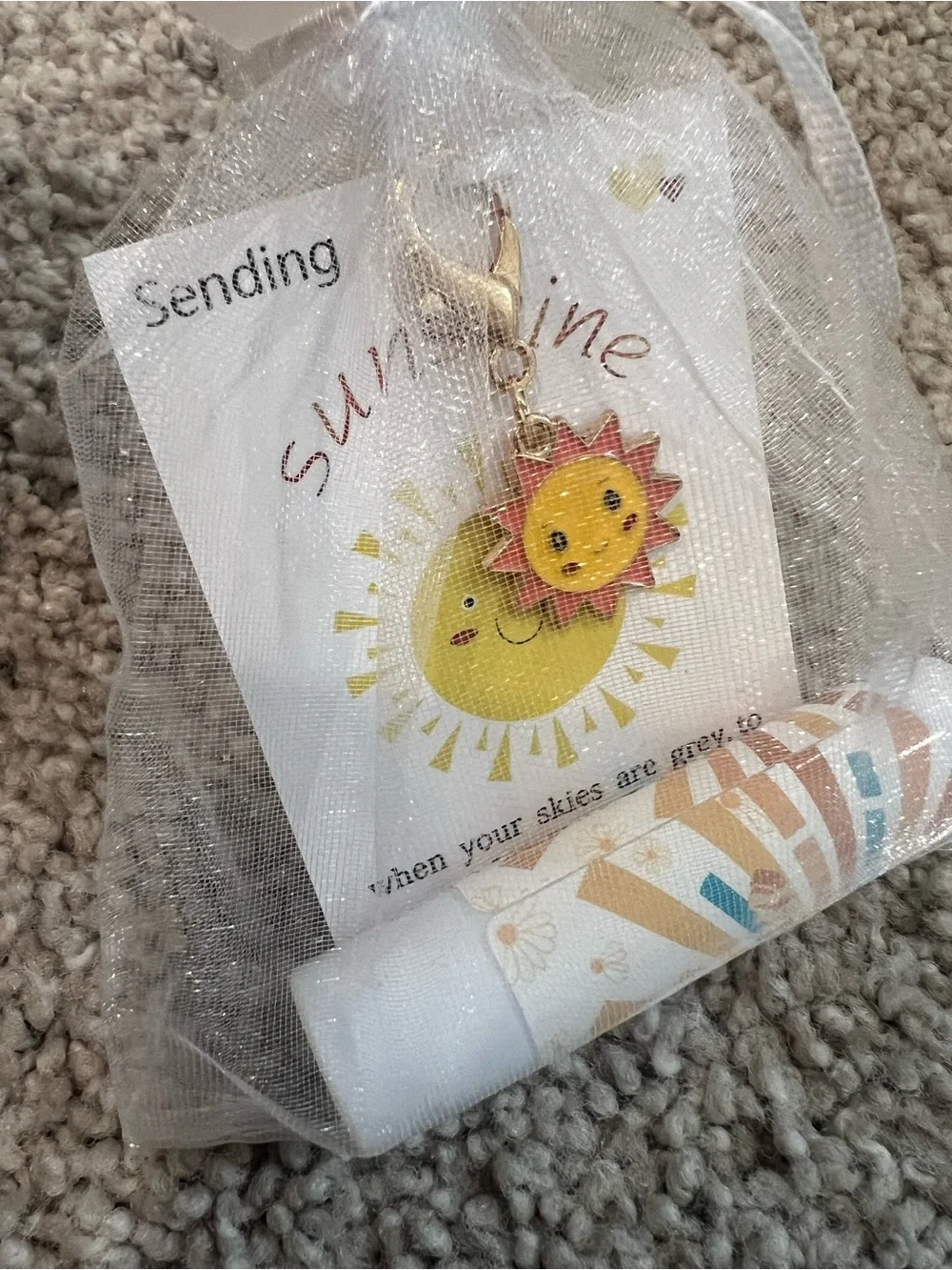 Baby Shower Thank You Favor Lip Balm - Yellow Sun Design