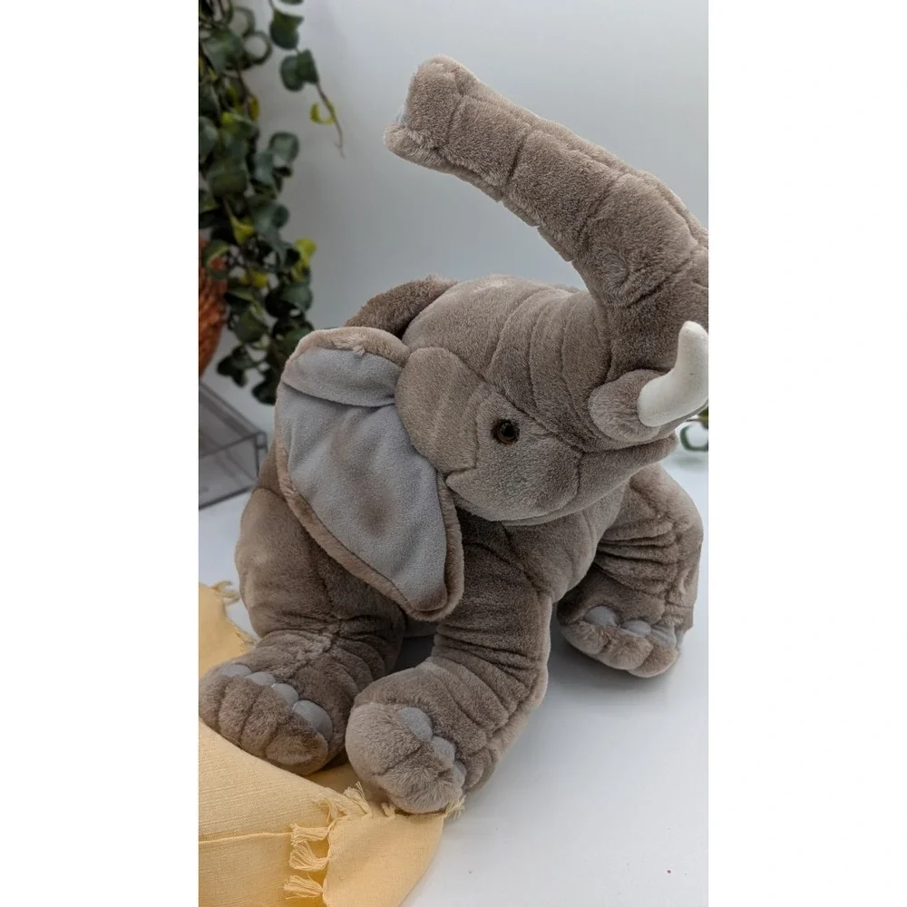 Conservation Collection Plush Elephant – Gray Stuffed Elephant Toy with Tag