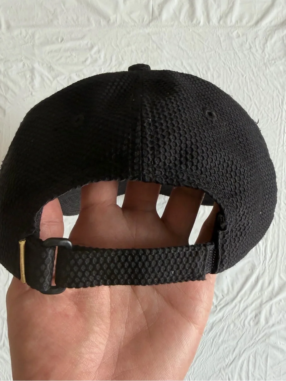 OVO Black Baseball Cap with Gold Owl Patch and Red Trim