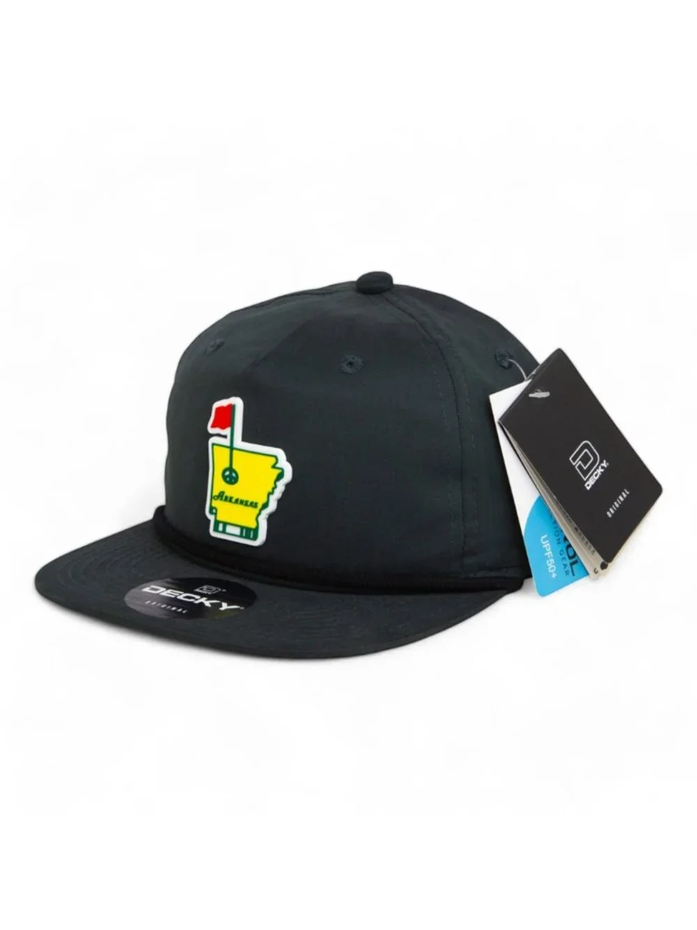 Arkansas Masters Golf 3D Classic Rope Hat- Charcoal/ Black