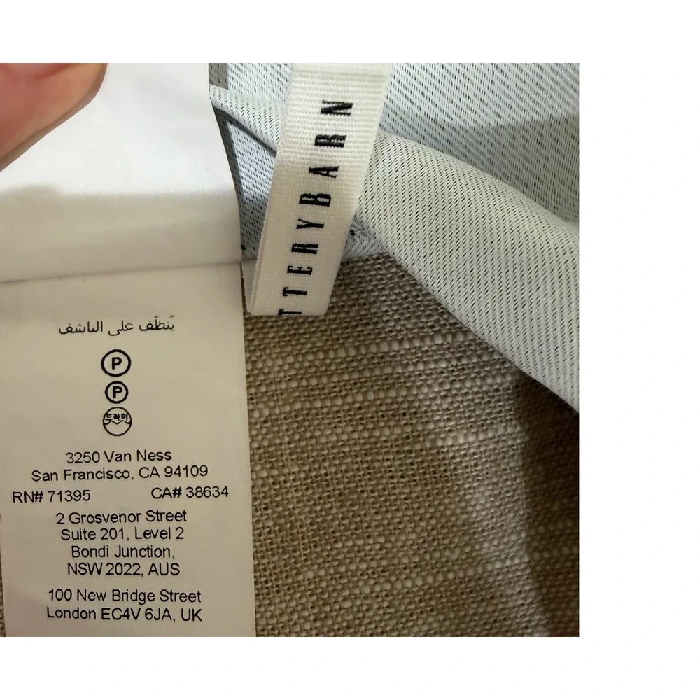 Pottery Barn stains privacy cotton