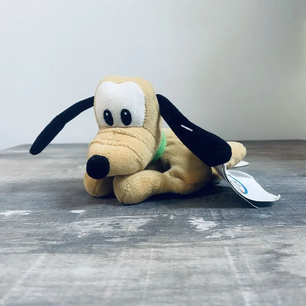 Pluto Disney Vintage Bean Bag Plush Stuffed Toy with Tags retired