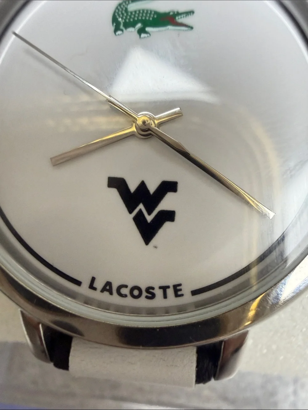 Lacoste West Virginia White Dial Silver-Tone Case Women's Watch with White Strap