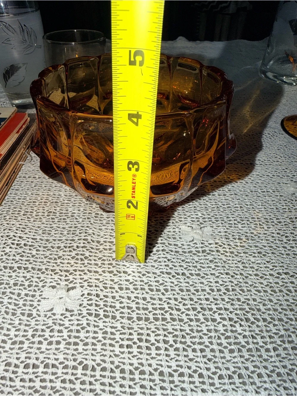 Indiana Glass textured faceted