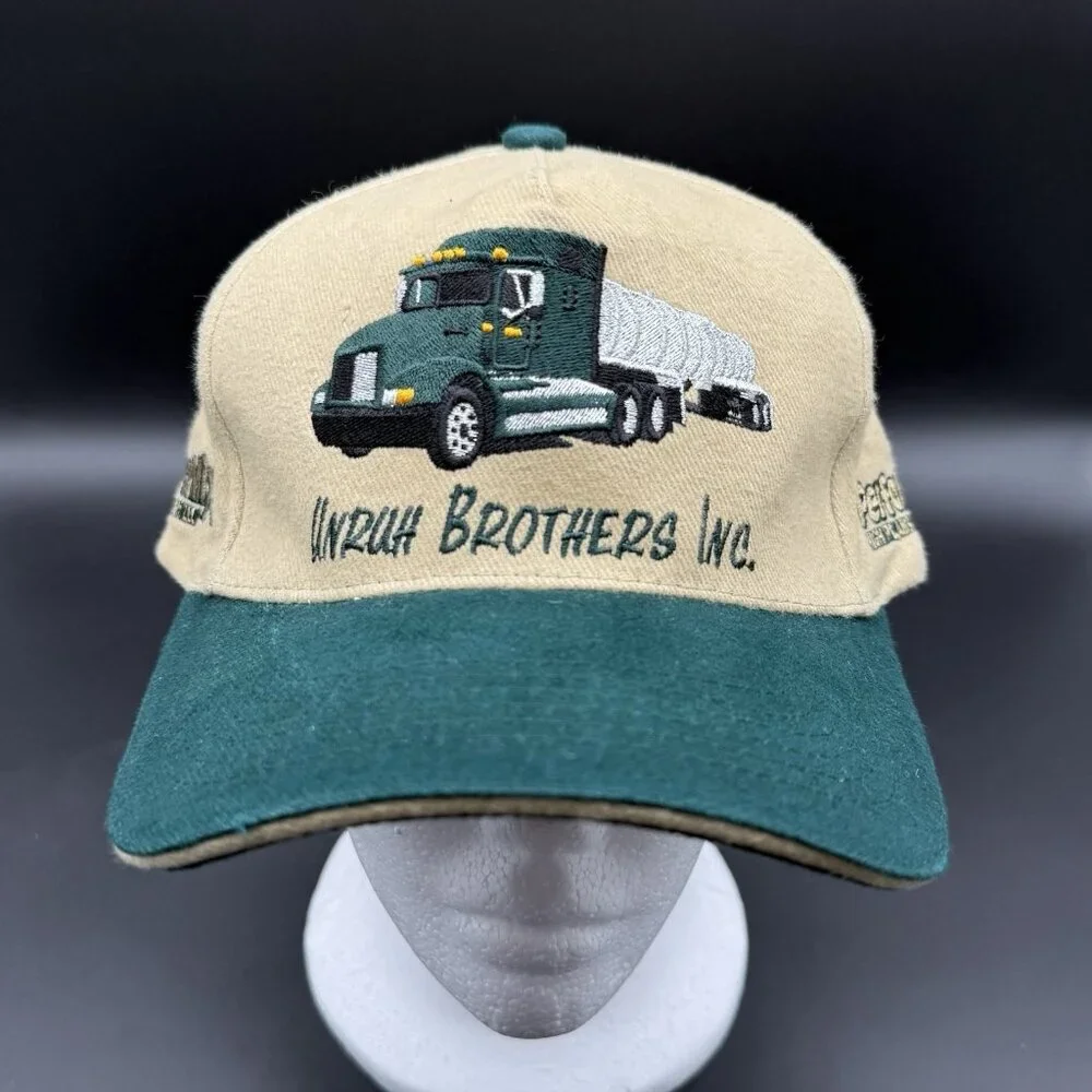 Unruh Brothers Inc Truckers Hat Cap Performix High Plains Green Tan Embroidered
