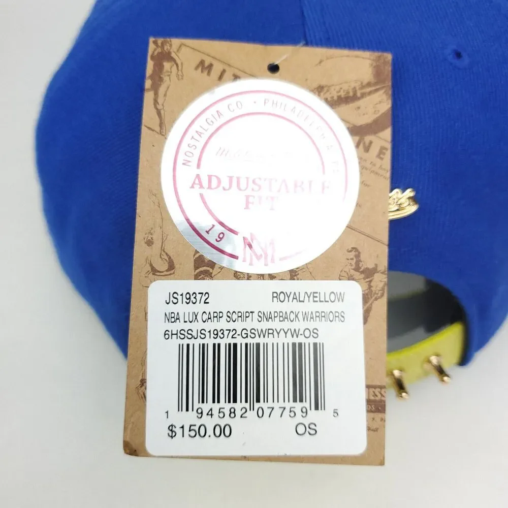 Golden State Warriors Mitchell & Ness‎ NBA Strapback Hat Cap Carp Fish Skin NWT