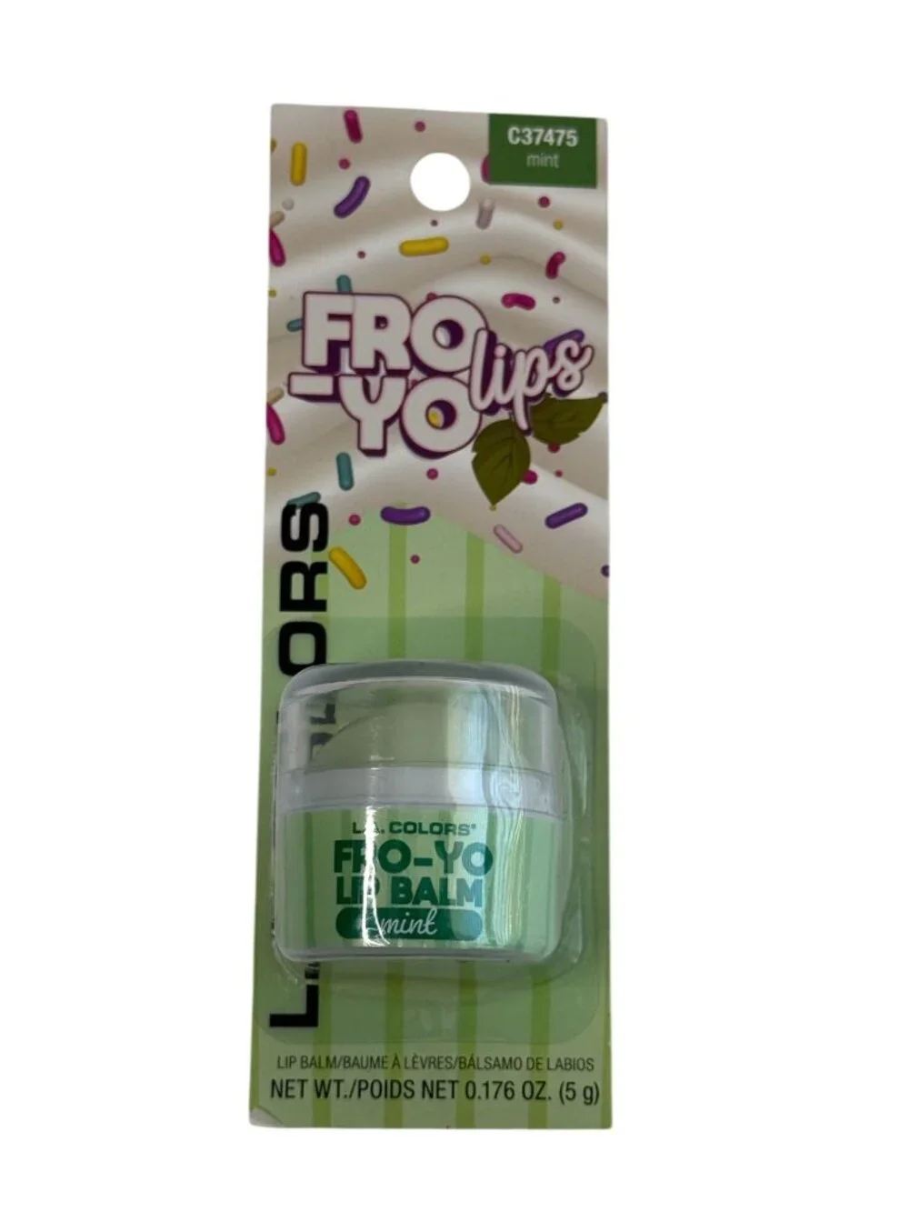 L.A. Colors Fro-Yo Lips Mint Scented Lip Balm New