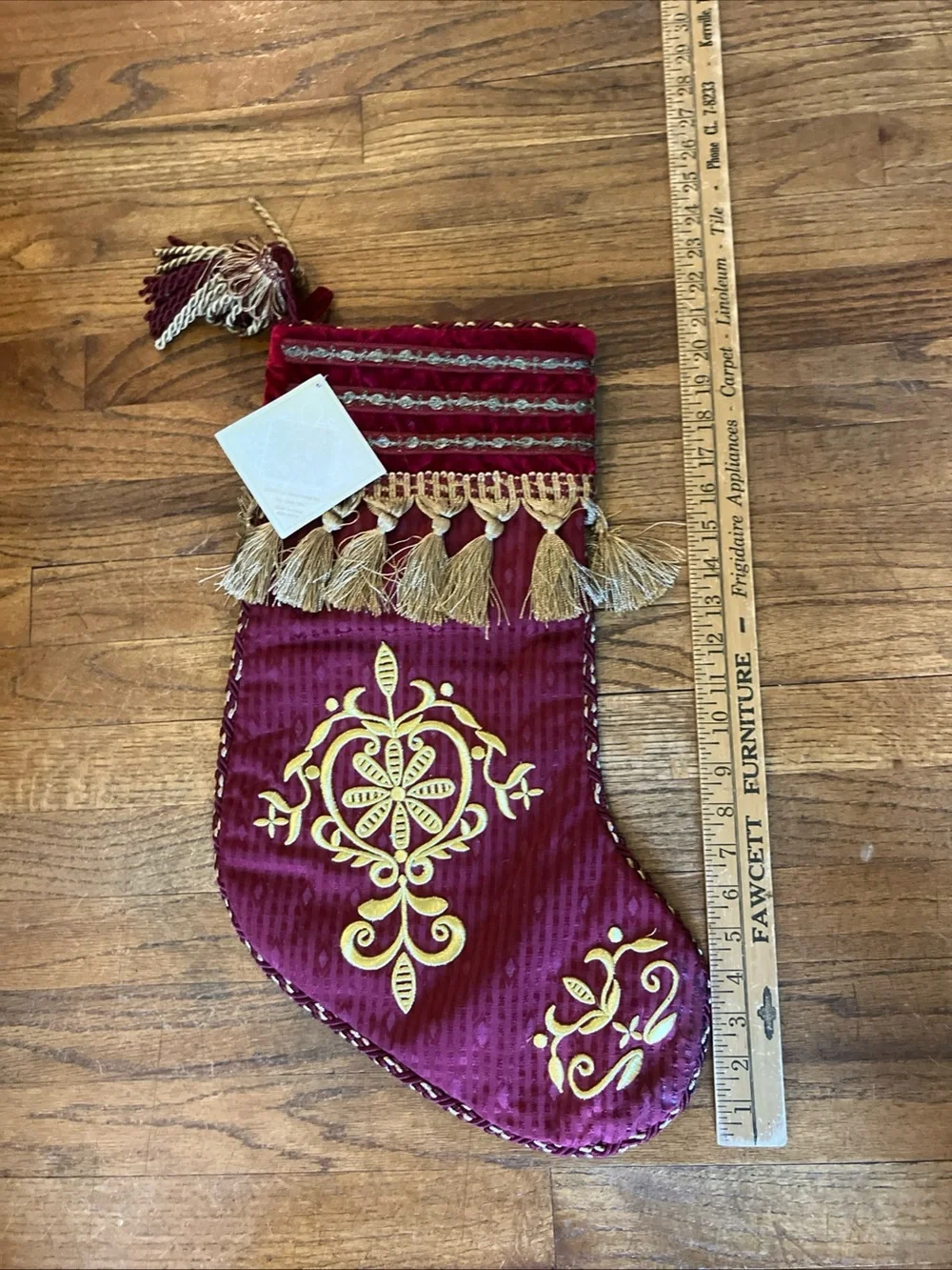 The Jabara Group burgundy velvet