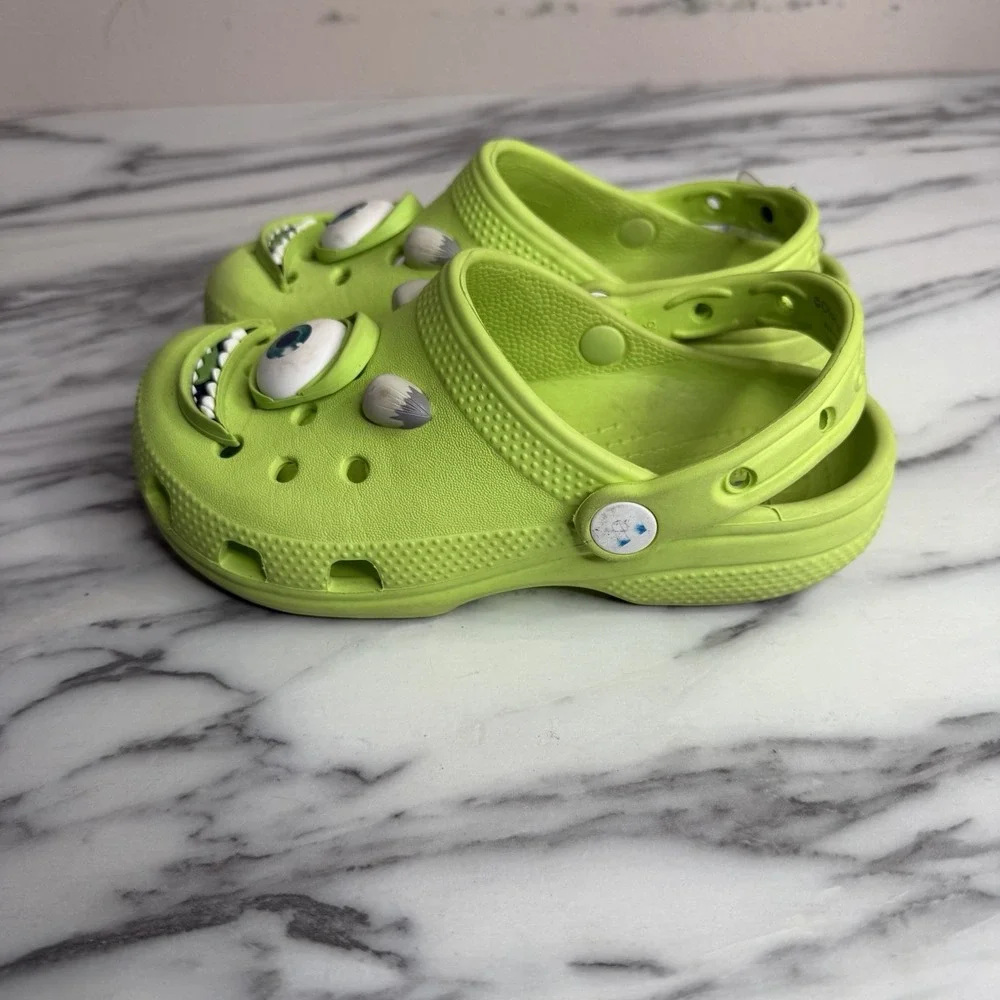 Crocs Monsters, Inc. Mike Classic Clogs Kids C13 Green Shoes‎ Disney Slip On