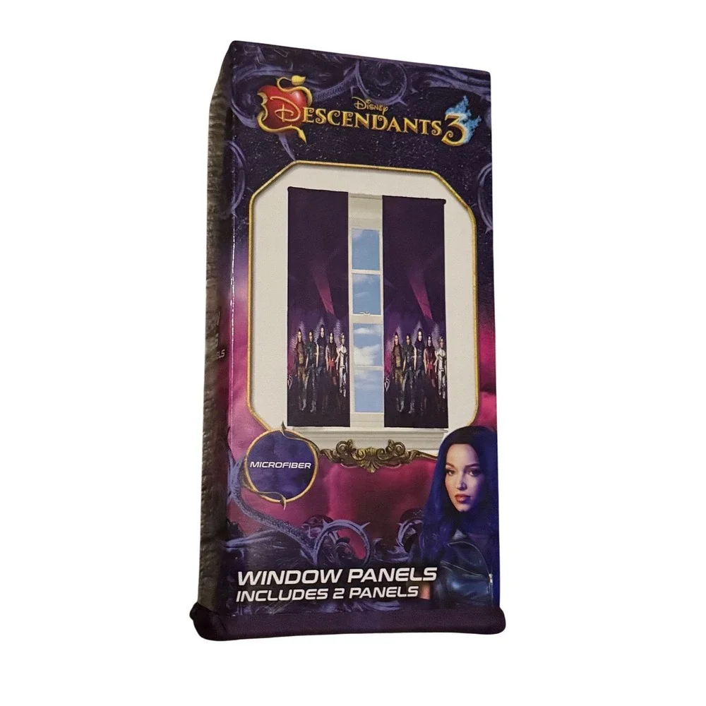 Disney Descendants 2 Sets Window Curtain Panels Microfiber Includes‎ 4 Panels