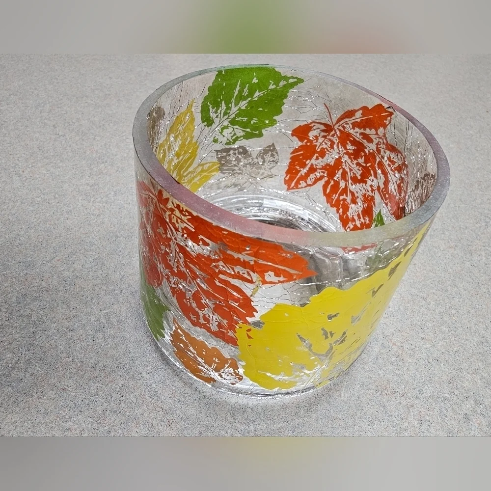 Yankee Candle Shade Topper Frosted Leaf Fall Autumn