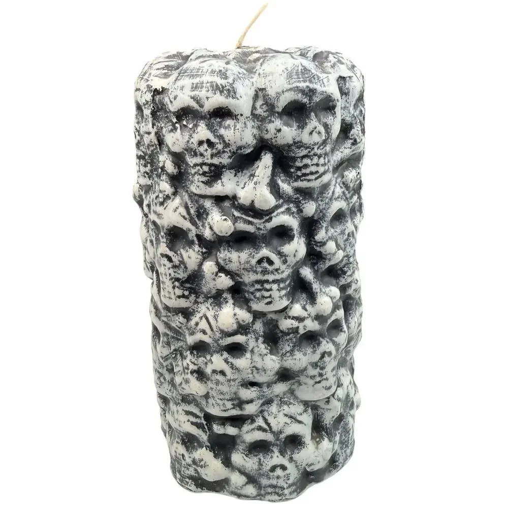 Skull & Bones Pillar Candle 6