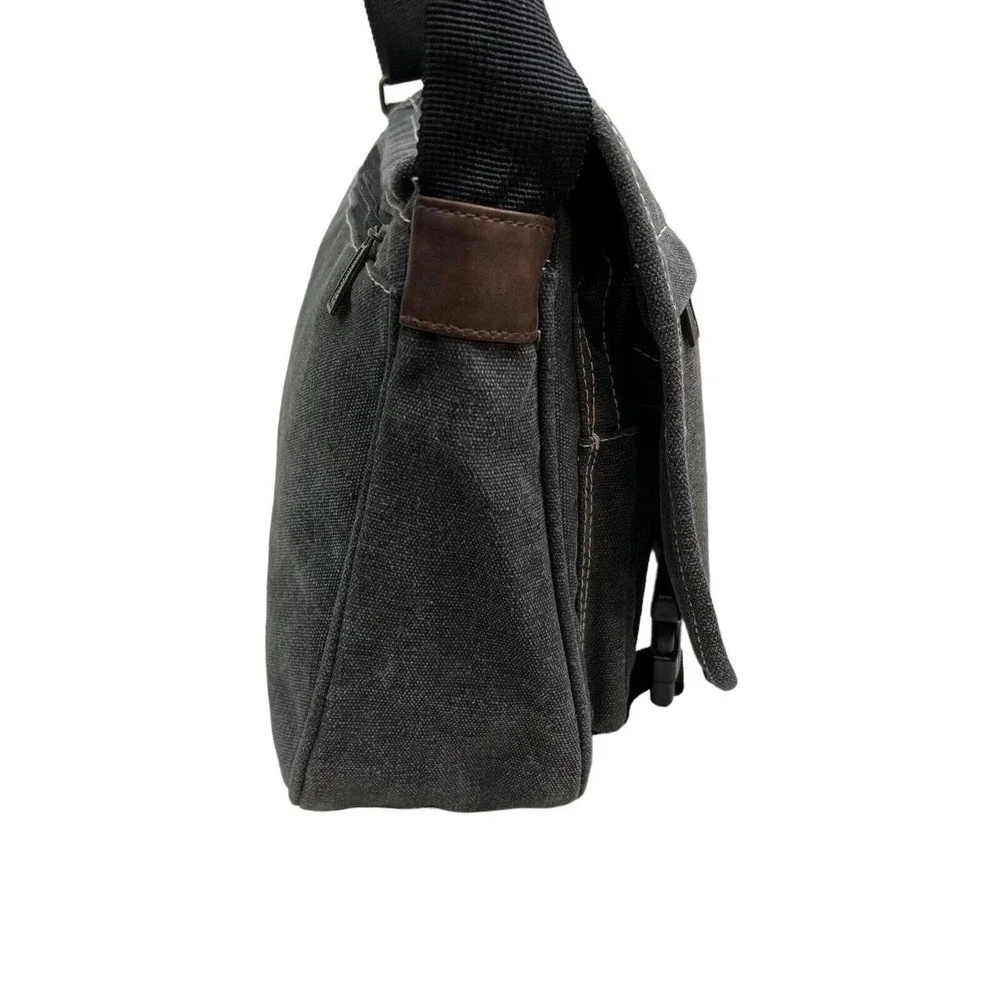 Mailbul Meibao Messenger‎ Bag Inner Zip Compartments Lined Black Wash Medium