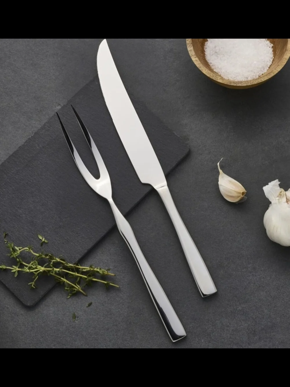 Mikasa Stainless Steel Carving Knife & Fork