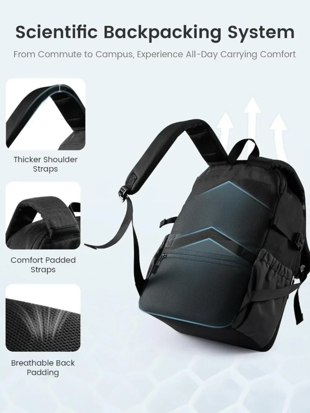 Stylish Laptop Backpack for Men & Women with Extra Large Tumbler Holder Pocket
