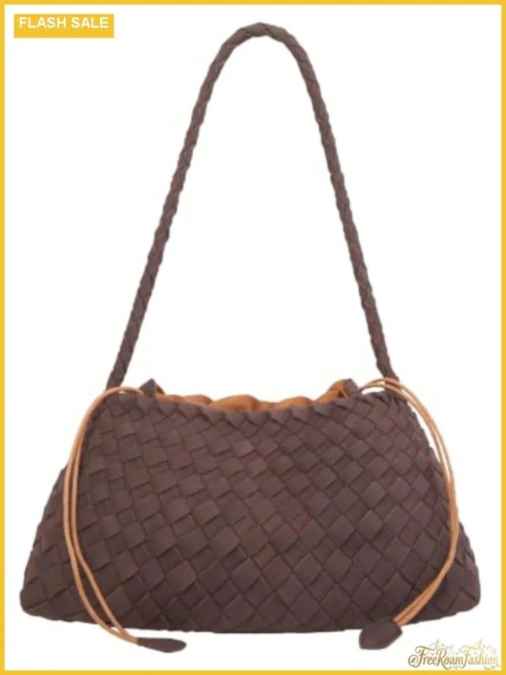 Women's Suede Hobo Purse Drawstring Shoulder Bag PU Leather Tote