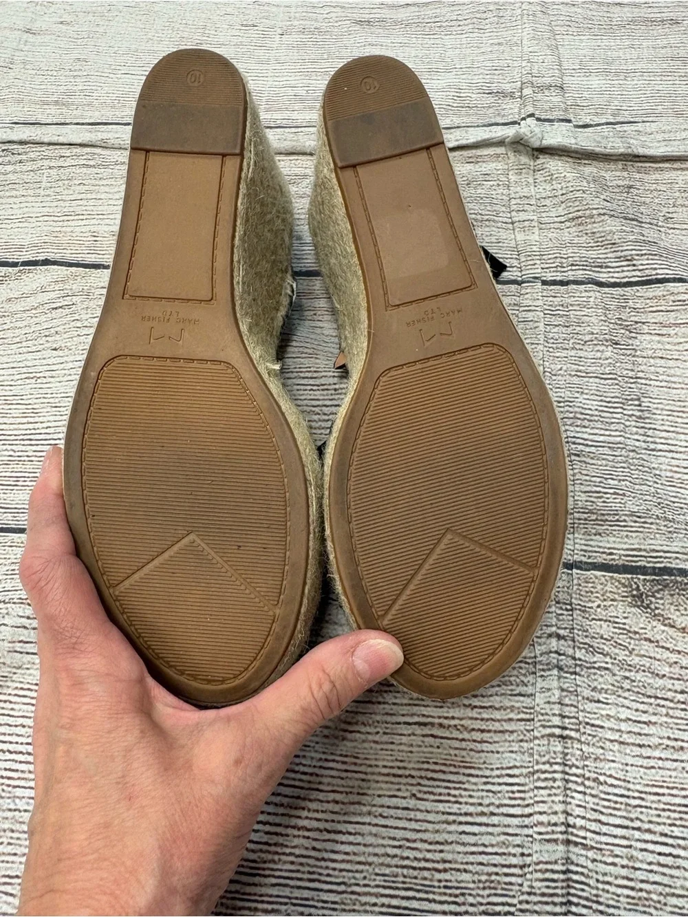 😍 Marc Fisher Black Espadrille Platform Wedge Sandals