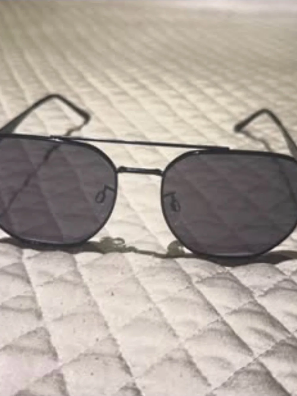 JOOX Geometric Hexagon Sunglasses - Black Metal Frame