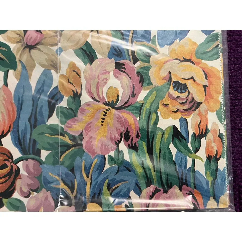 Artfaire wrapping paper floral pastel 1980s