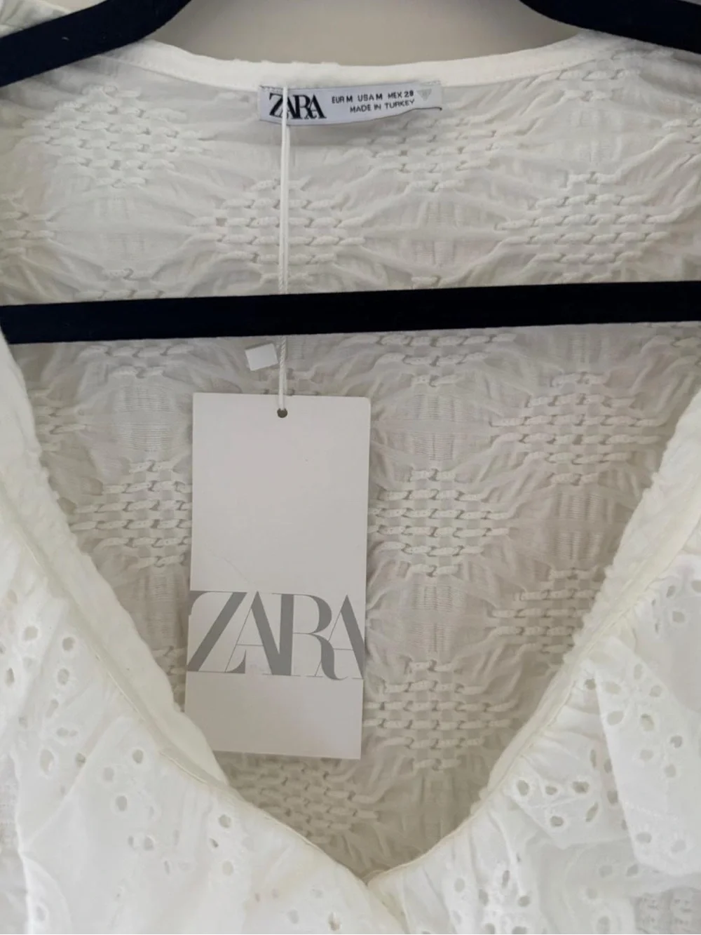 Zara cropped eyelet
