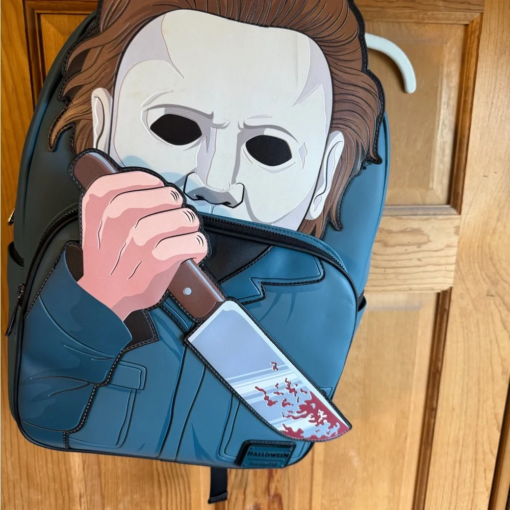 Loungefly Blue and Red Michael Myers Backpack