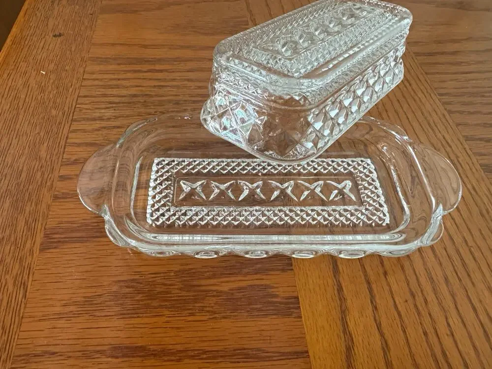 Anchor Hocking glass butter dish