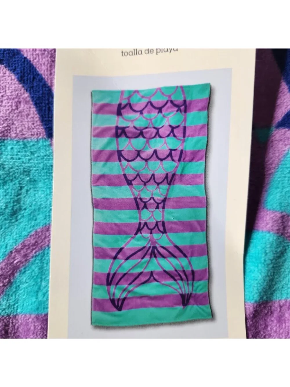 Mainstays Kids Beach Towels Purple Blue Mermaid And Unicorn Summer Pool Towels