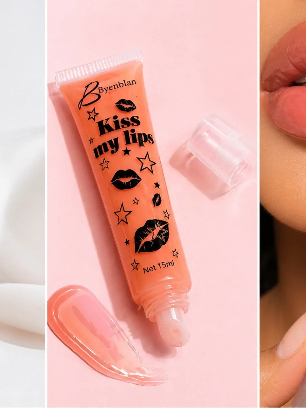 Kiss My Lips Hydrating Lip Gloss — Peach Pink Shine