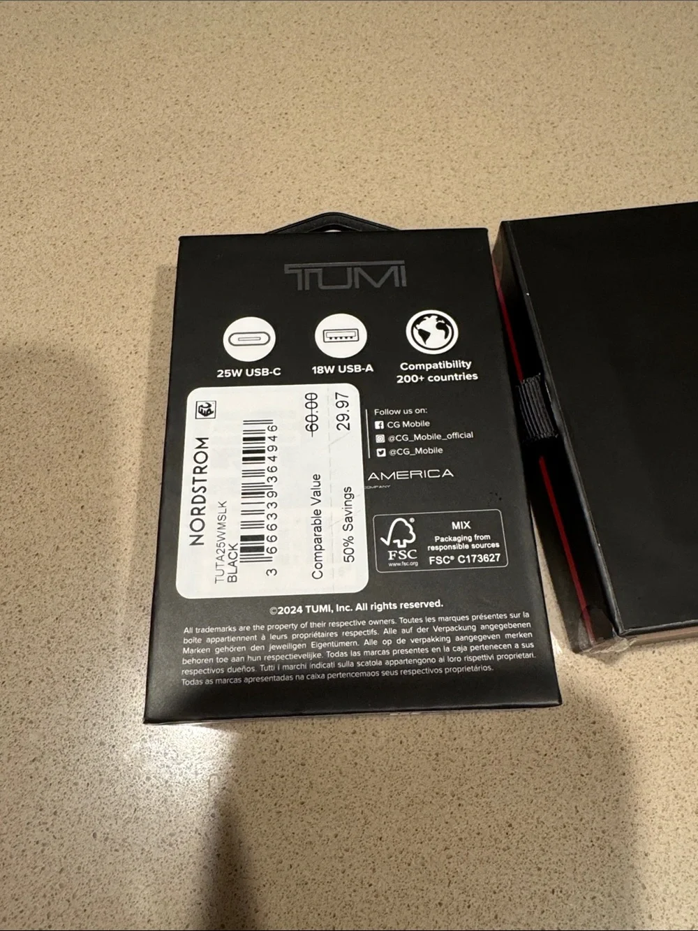 Tumi branded 25w