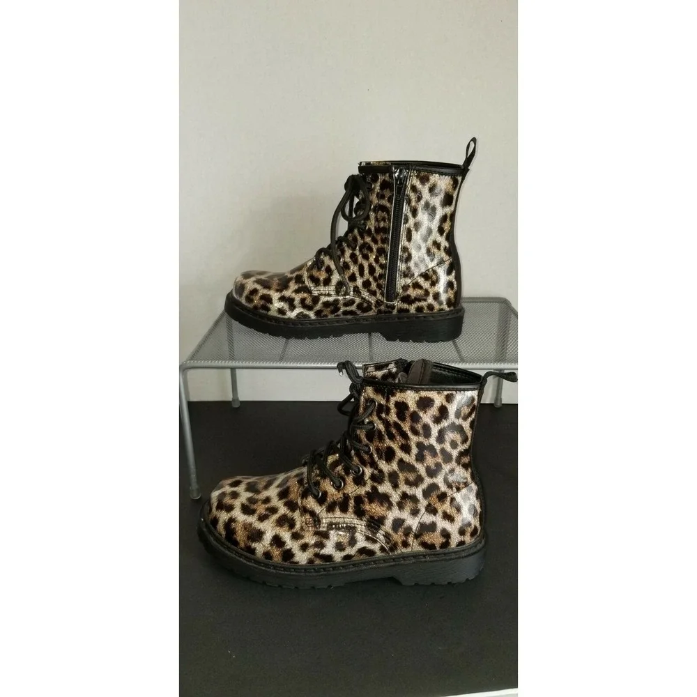 Steve Madden Leopard Jsashaa Girls‎ Boots Sz.5 Sparkle Rain Boots