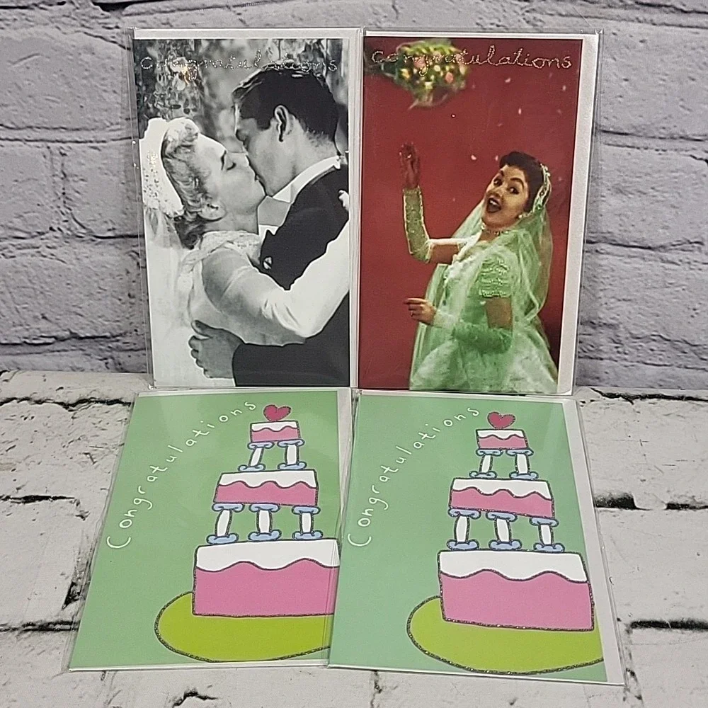 Congratulations Wedding Greeting Cards Lot Of‎ 4 All New Sealed By Bikini / Ohio