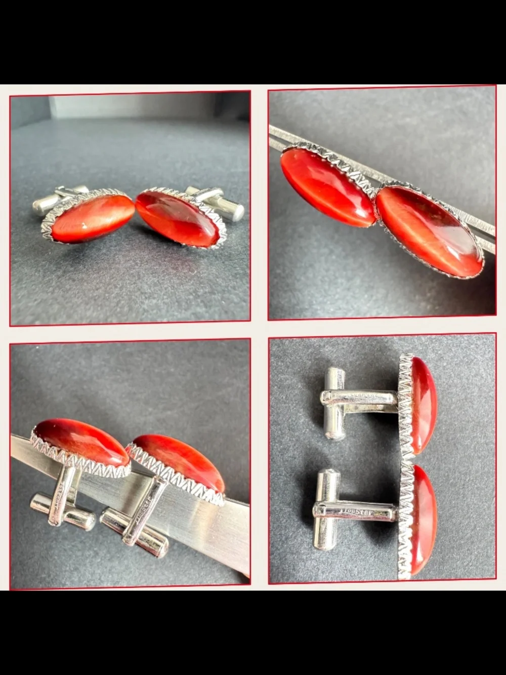 Vintage red oval