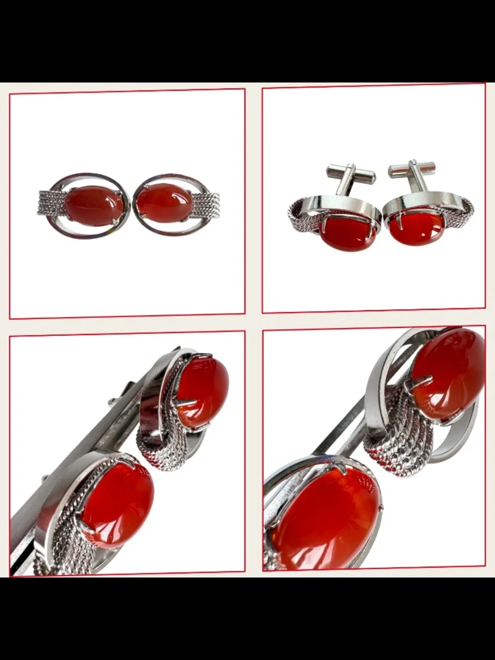 Vintage red oval
