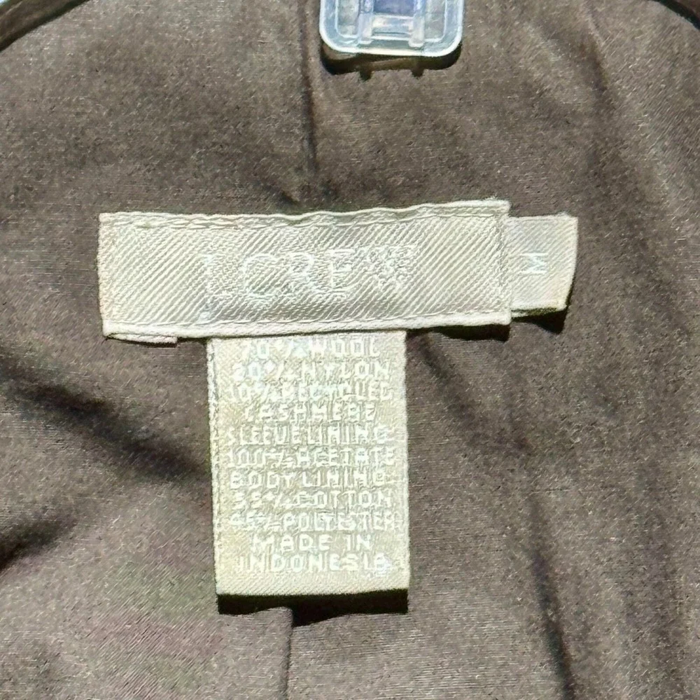 J.Crew Wool Blend Topcoat‎ Pea Coat Button Front Brown Men's Size M