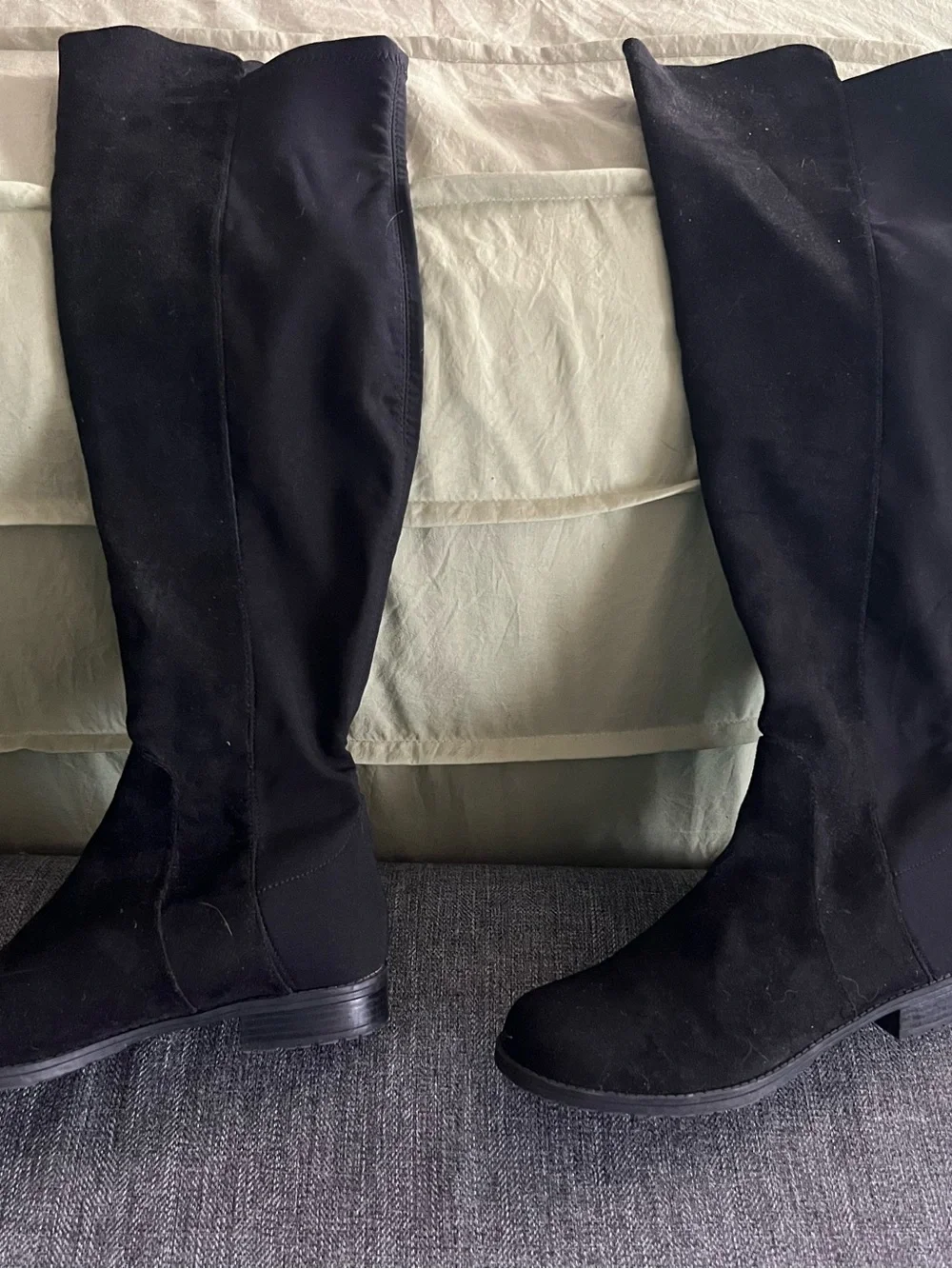 Women’s 8M Autumn/Fall Unisa Black Over-the-Knee Suede-Look Boots